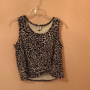 CAbi Knotty Leopard Print Tee (Item 5759).
